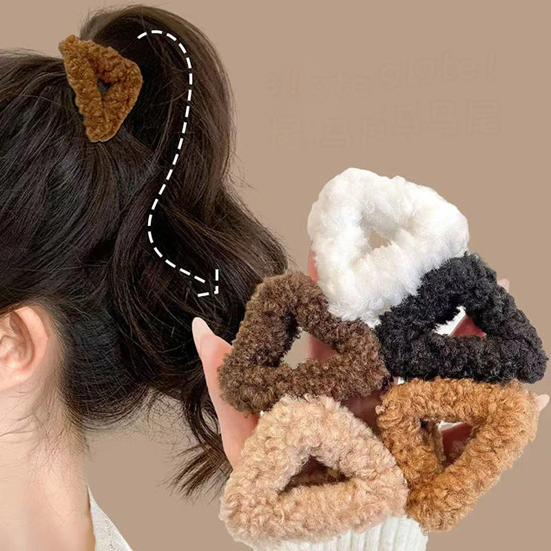 2pcs Cute Cat Ear Plush Hair Clip Small Fluffy Hair Claw Lovely Women Hairpin Fashion Headwear For Girls Hair Accessories