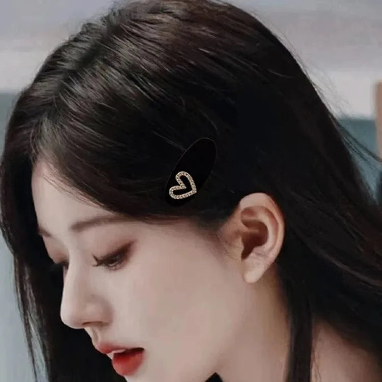 Rhinestone oval hair clip pin for girl women accessories makeup kpop sweets cute leading fashion trendy mini barrette crab 2025